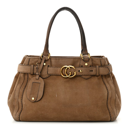 Gucci Suede Medium GG Running Tote Brown 1 of 14