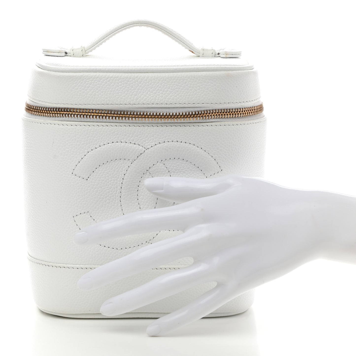 Caviar Cosmetic Vanity Bag White
