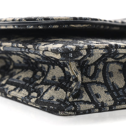 Christian Dior Oblique Saddle Chain Pouch Blue 7 of 9