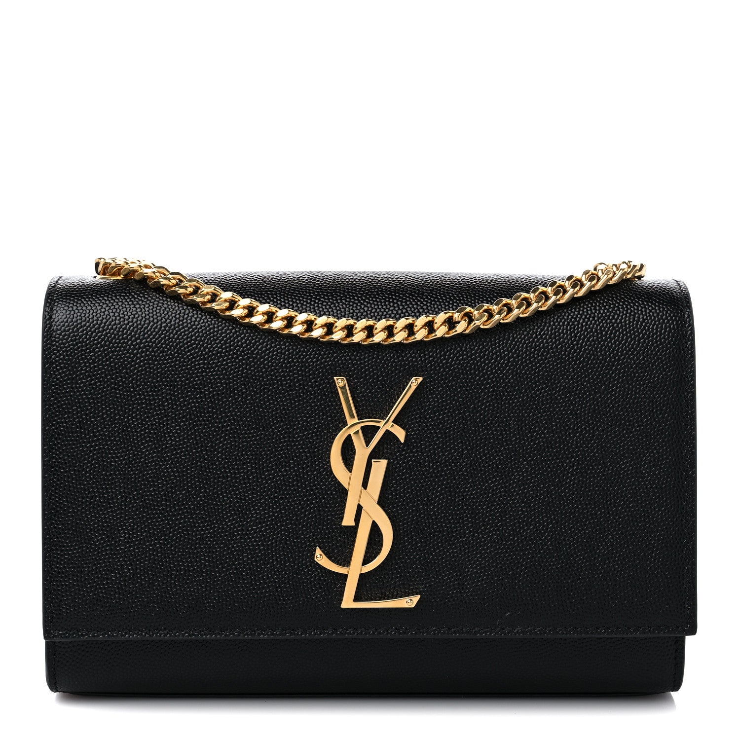 Saint Laurent Grain De Poudre Small Monogram Kate Satchel Black 1 of 9