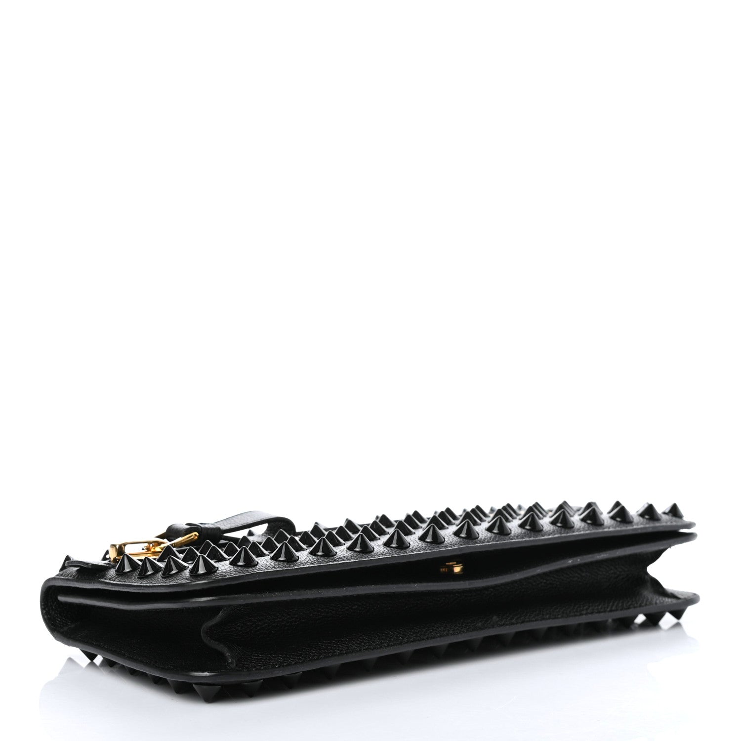Tom Ford Pebbled Calfskin Studded Jennifer Clutch Black 7 of 7
