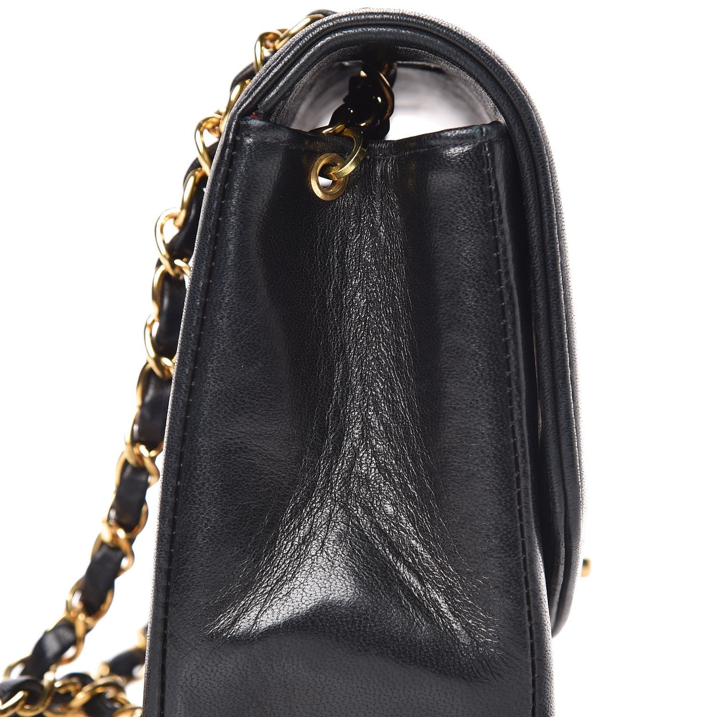 Lambskin Quilted Small Single Flap Black