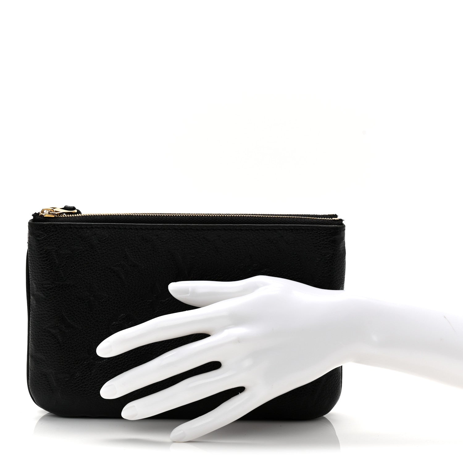 Louis Vuitton Empreinte Double Zip Pochette Black 2 of 7