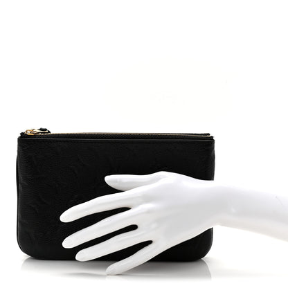 Louis Vuitton Empreinte Double Zip Pochette Black 2 of 7