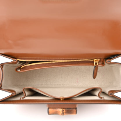 Gucci Boarded Dyana Lux Calfskin Web Medium Bamboo 1947 Top Handle Bag Brown 5 of 11