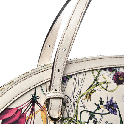 Gucci Canvas Flora Infinity Medium Nice Top Handle Dome Bag White 10 of 11