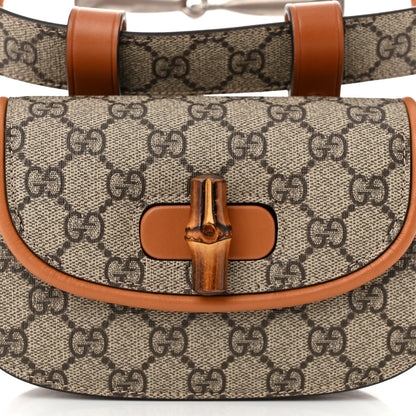 Gucci GG Supreme Monogram Web Bamboo Mini 1947 Belt Bag 80 32 Beige 8 of 11