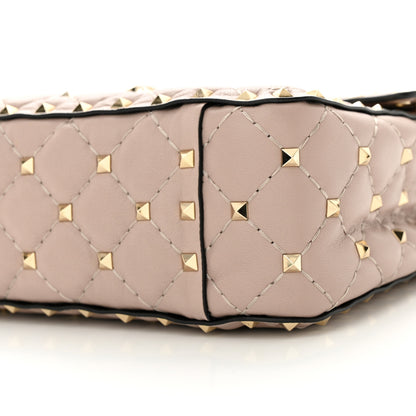 Valentino Garavani Lambskin Medium Rockstud Spike Shoulder Bag Poudre 9 of 10