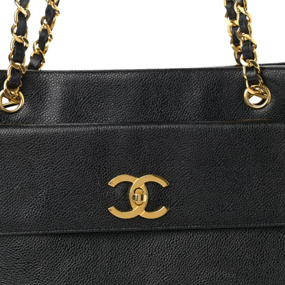 Chanel Caviar Flap Shoulder Bag Black 9 of 12