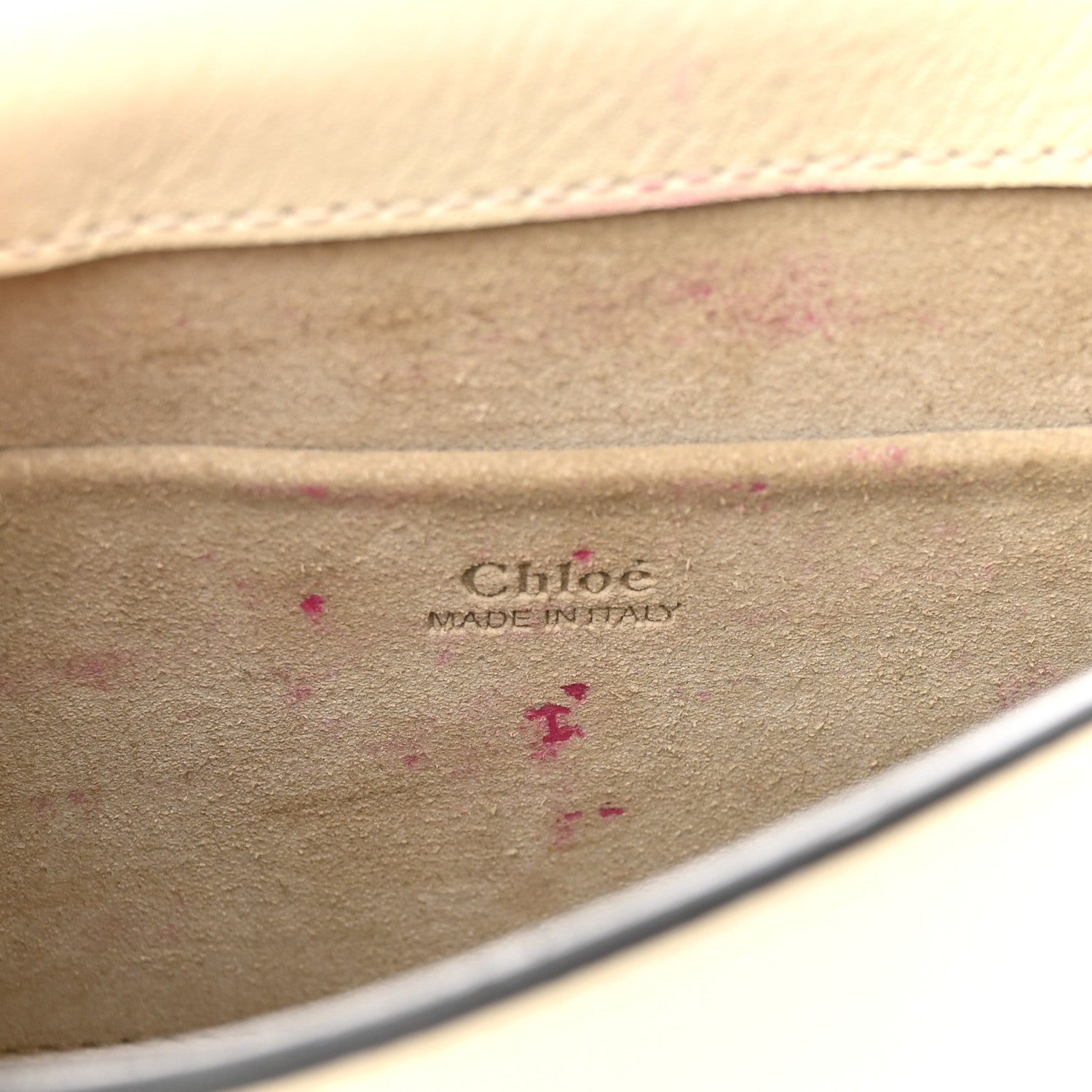 Chloe Calfskin Suede Small Nile Bracelet Bag Off White 11 of 15