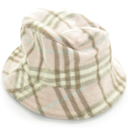 Burberry Cashmere Candy Check Bucket Hat Pink 4 of 7