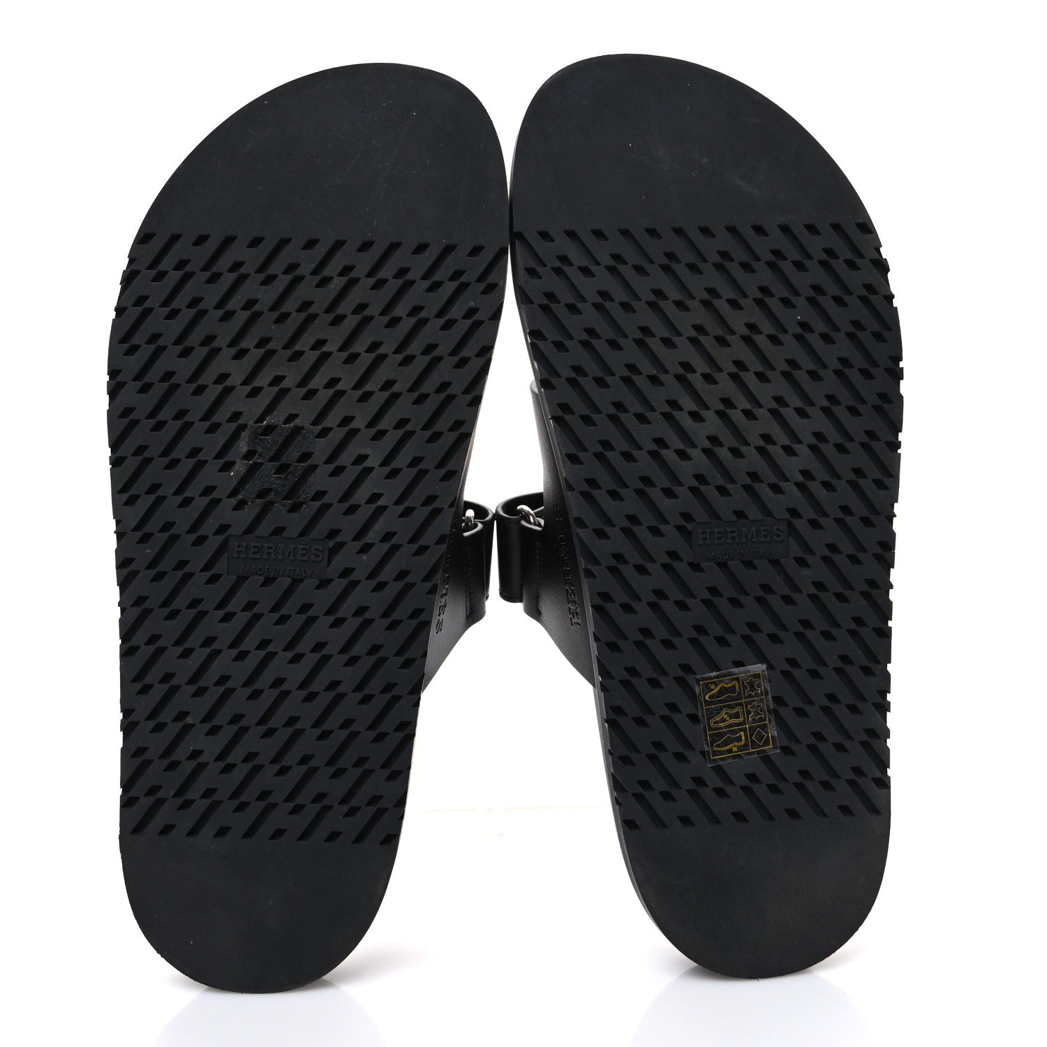 Hermes Calfskin Womens Chypre Sandals 38.5 Black 7 of 12