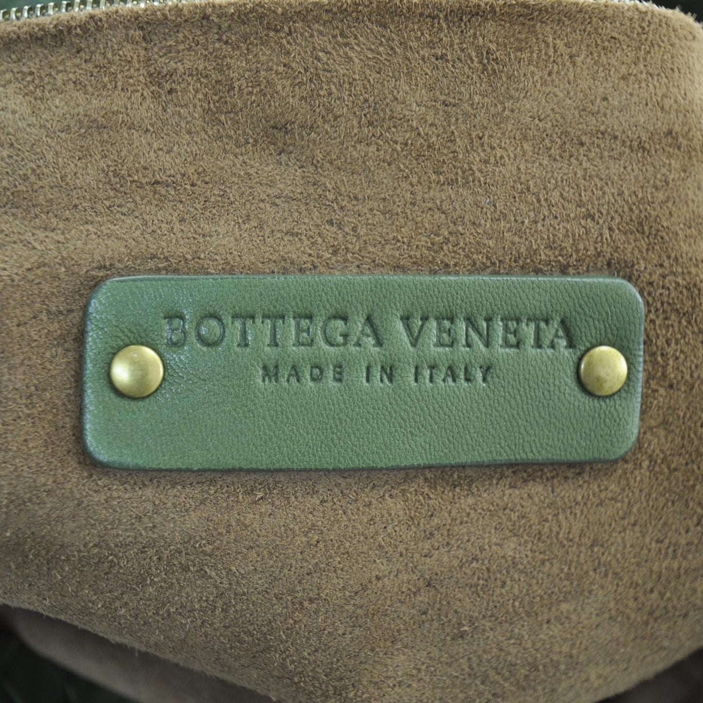 Nappa Intrecciato Shoulder Bag Green