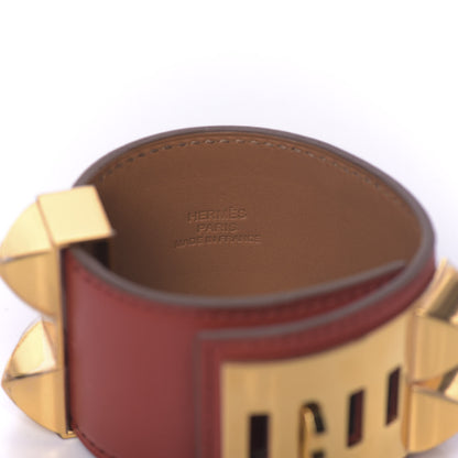 Hermes Tadelakt Collier De Chien CDC Bracelet S Sanguine 4 of 5
