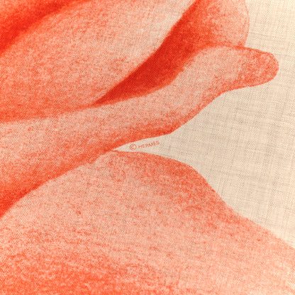 Hermes Cashmere Silk Une Rose Pour Alma Shawl 140 4 of 6