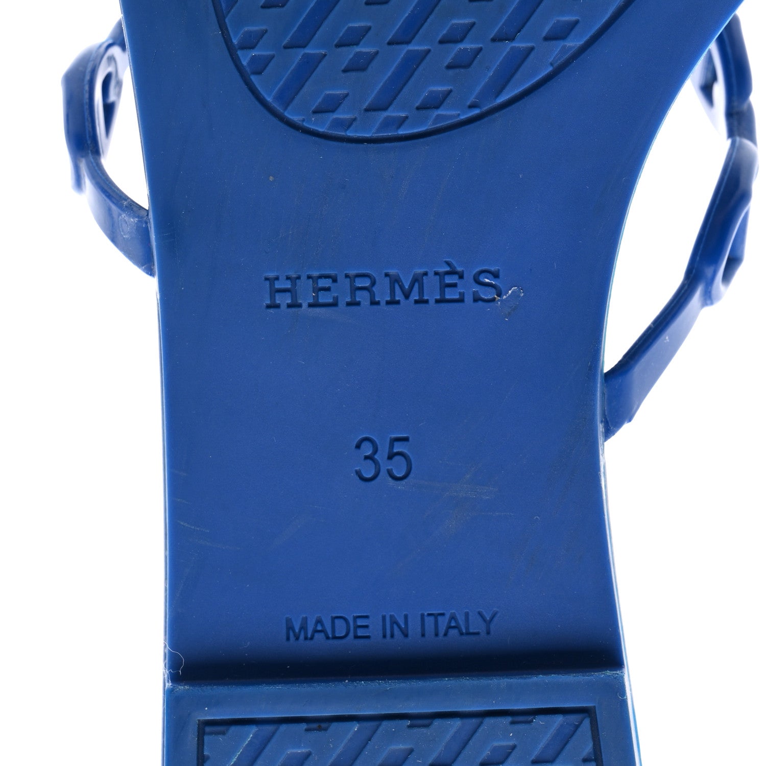 Hermes Rubber Chaine d'Ancre Rivage Sandals 35 Bleu Smalt 6 of 13