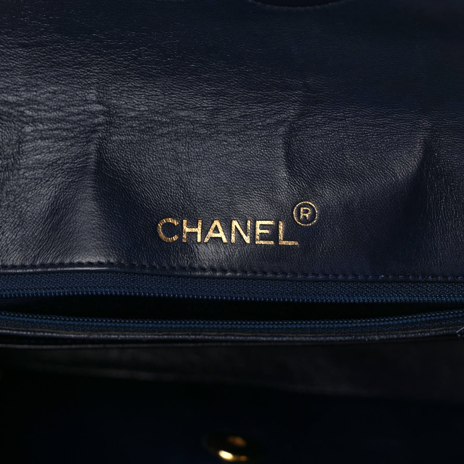 Chanel Lambskin Quilted Medium Single Flap Navy 6 of 9