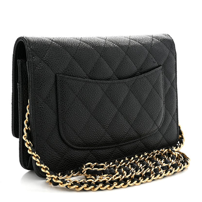 Chanel Caviar Quilted Wallet on Chain WOC Black 3 of 12