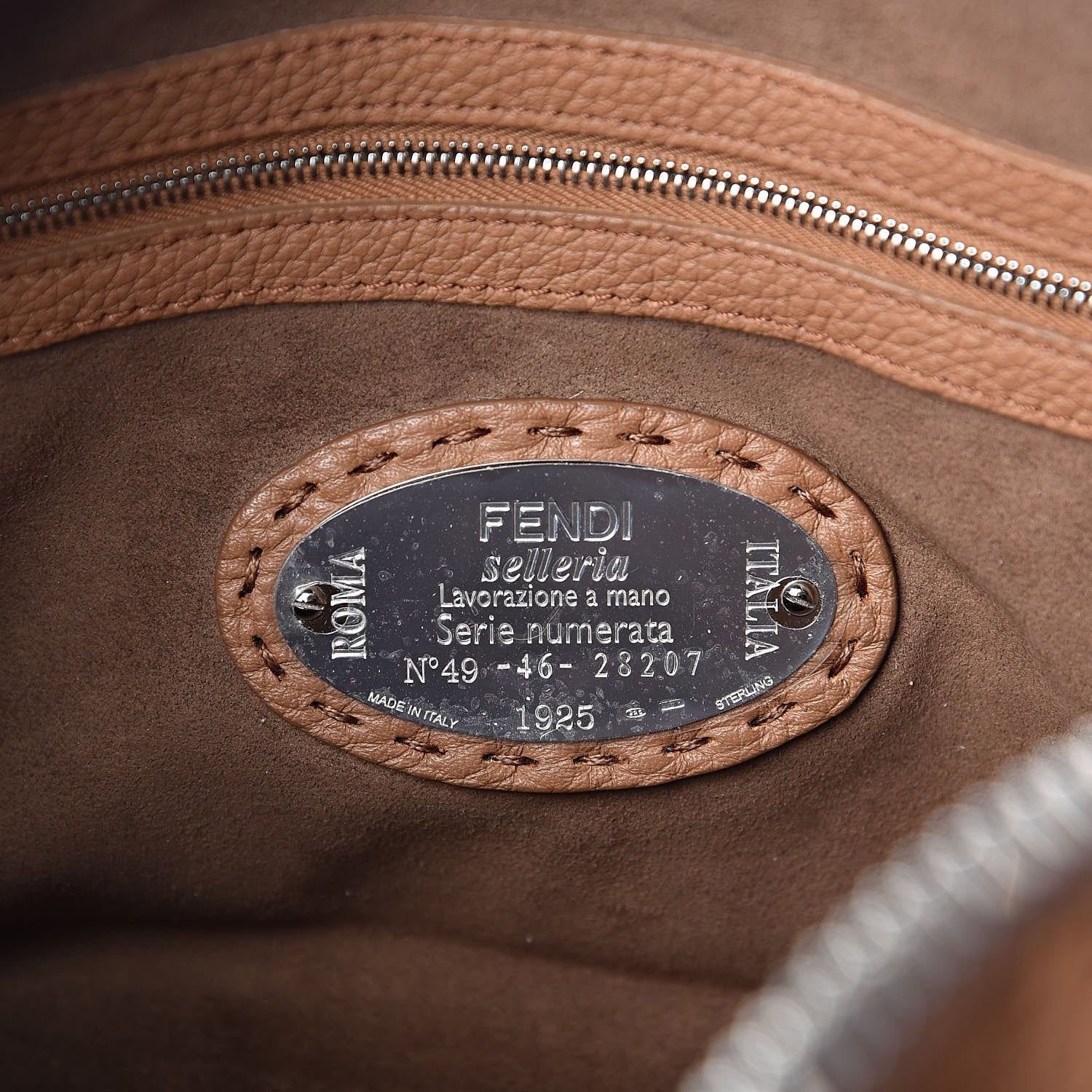 Fendi Cuoio Romano Selleria Lei Boston Tote Mou 6 of 10