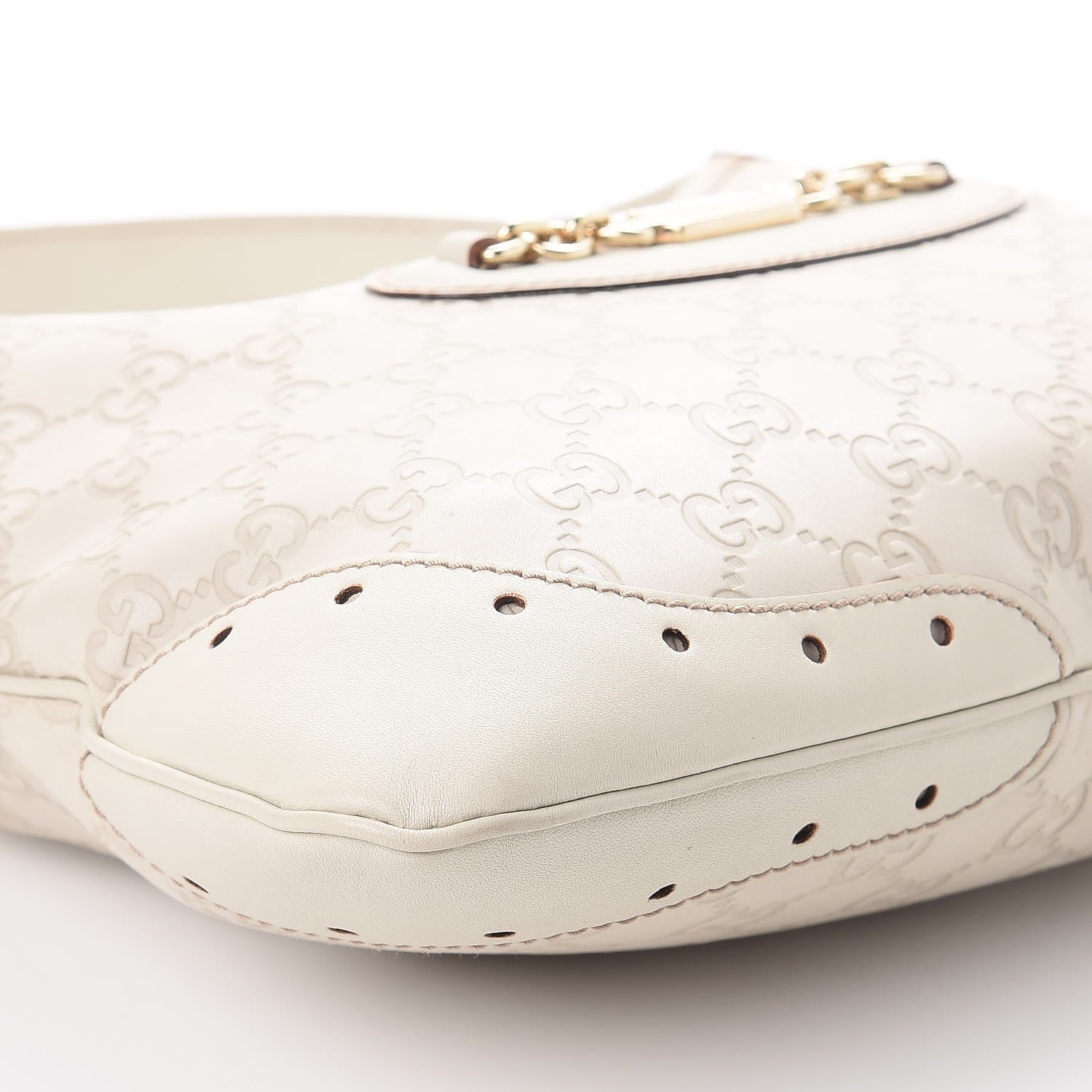 Gucci Guccissima Punch Hobo Bag White 13 of 14