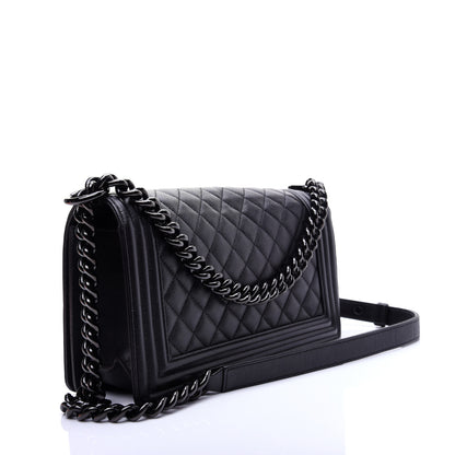 Chanel Caviar Quilted Medium Boy Flap So Black 3 of 14