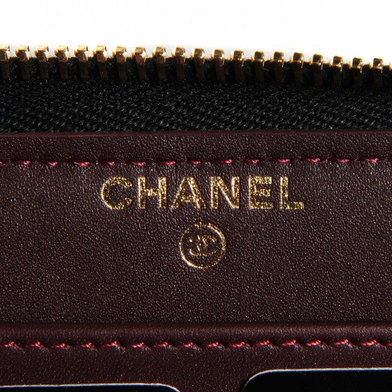Caviar Quilted Large Gusset Zip Around Wallet Black