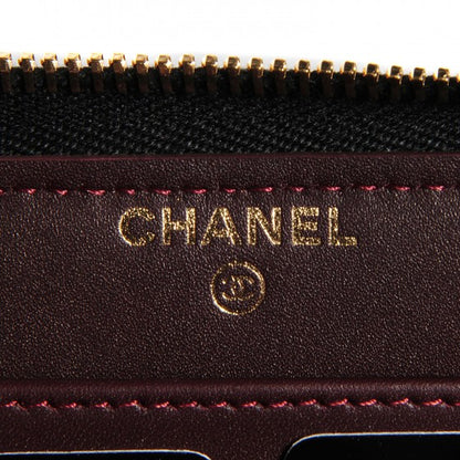 Chanel Caviar Quilted Large Gusset Zip Around Wallet Black 7 of 10