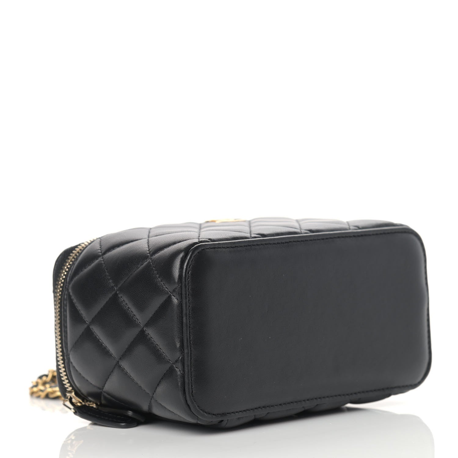 Chanel Lambskin Quilted Small Top Handle Vanity Case With Chain Black 4 of 7