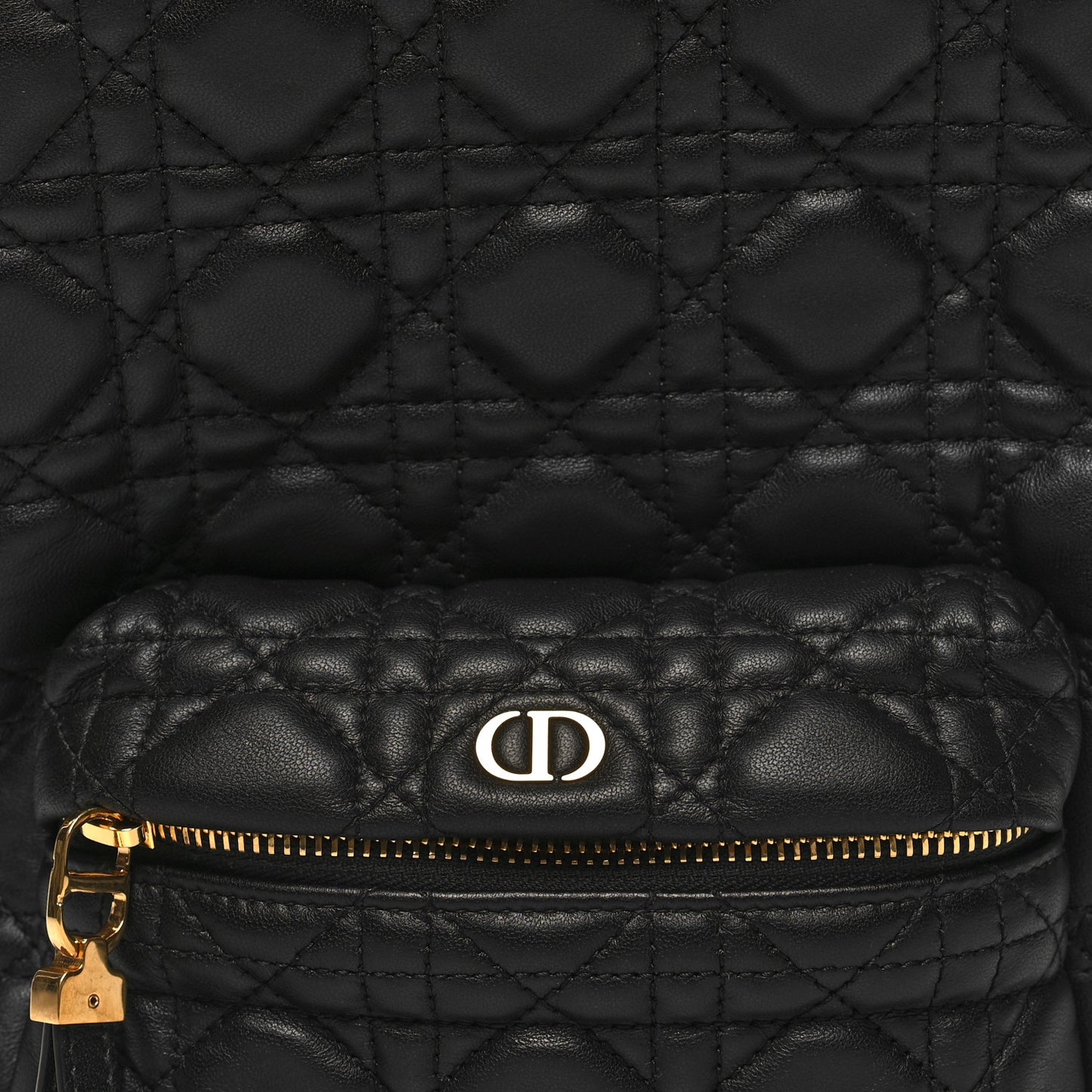 Lambskin Cannage Backpack Black