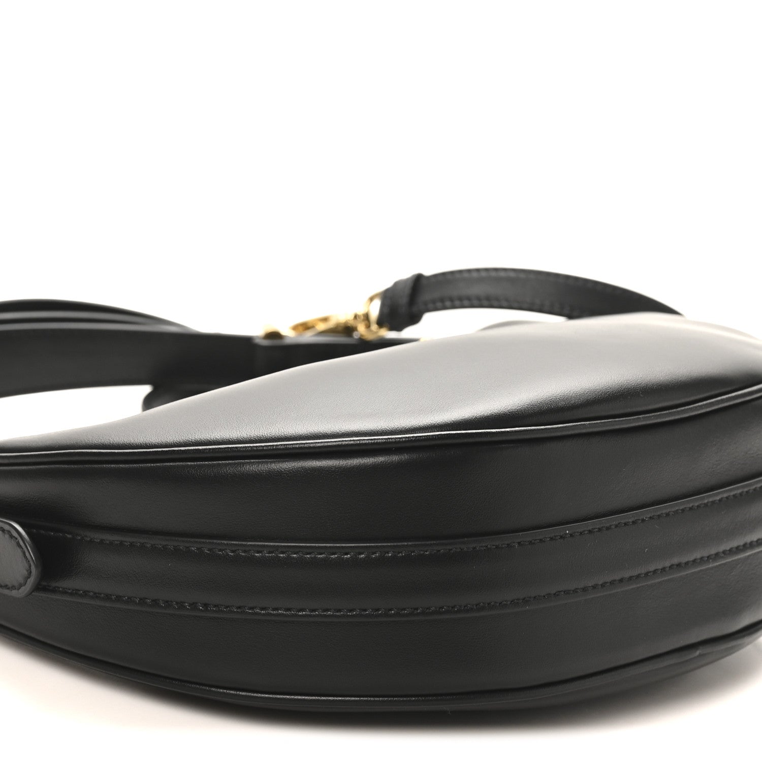 Prada Soft Calfskin Arque Shoulder Bag Black 8 of 9
