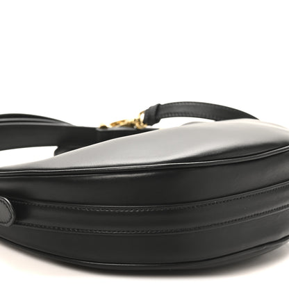 Prada Soft Calfskin Arque Shoulder Bag Black 8 of 9