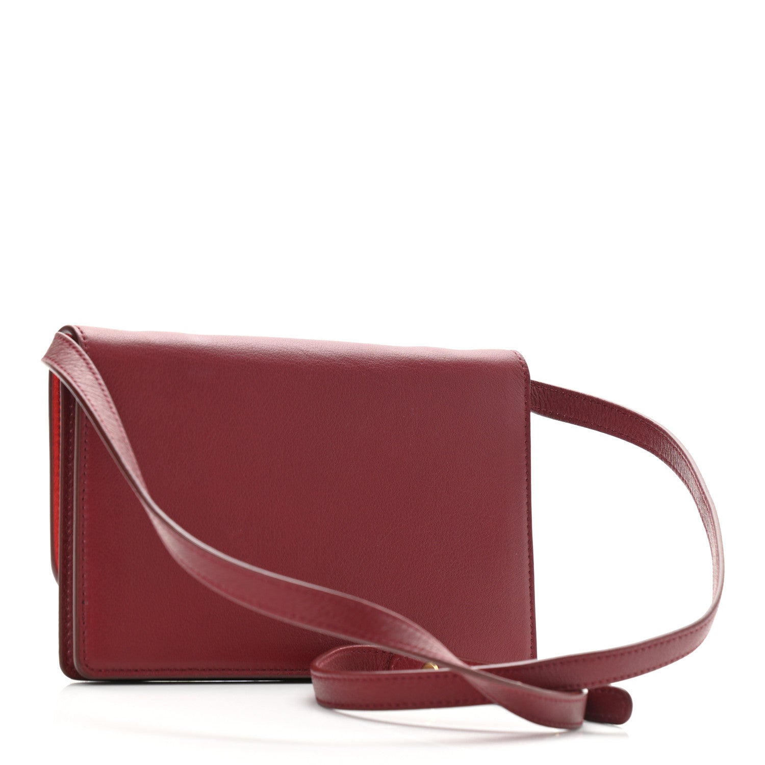 Mansur Gavriel Calfskin Crossbody Wallet Claret 3 of 9