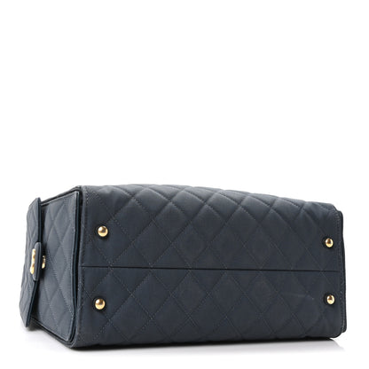 Chanel Canvas Quilted Medium Chanel 25 Handbag Dark Blue 4 of 10
