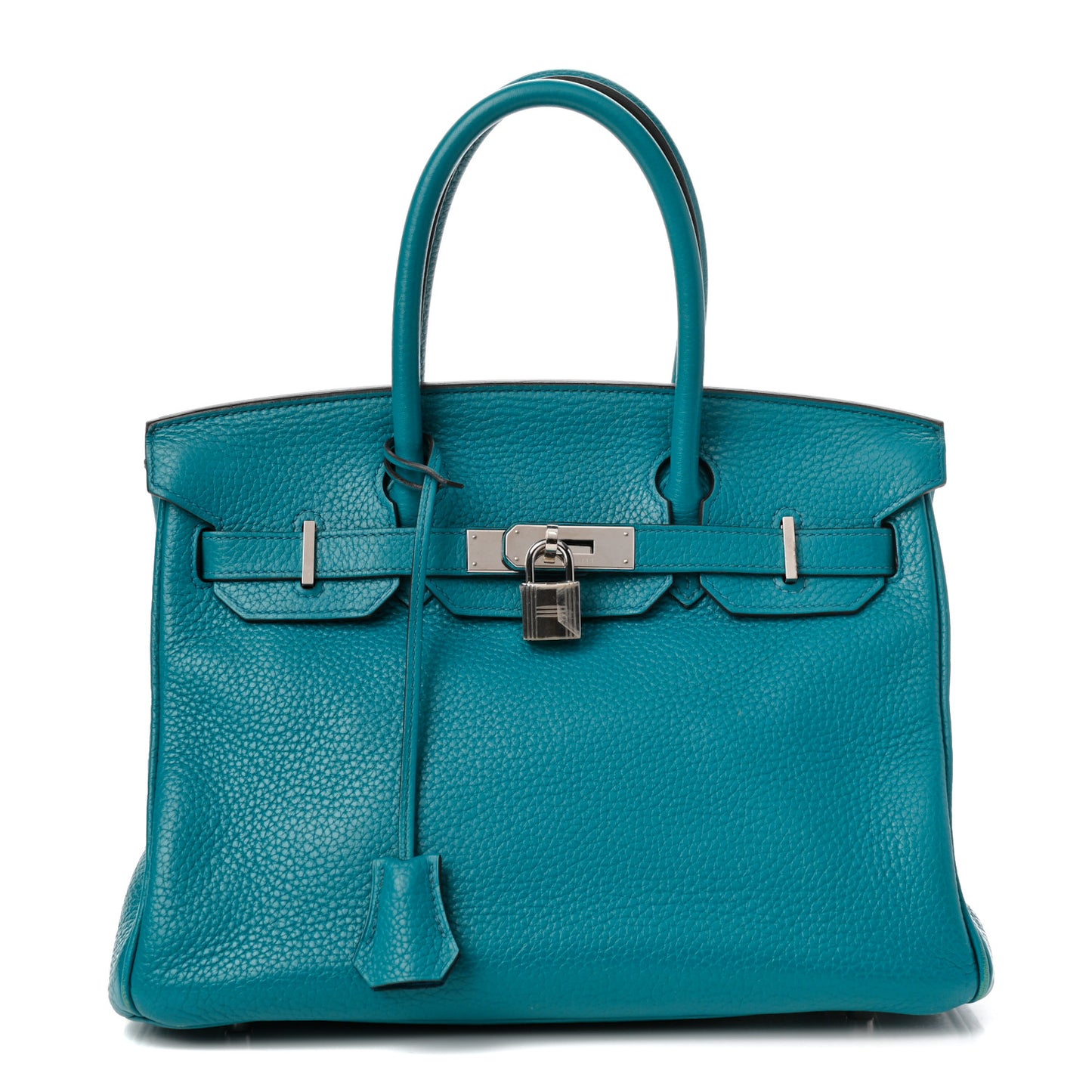 Taurillon Clemence Birkin 30 Bleu Izmir