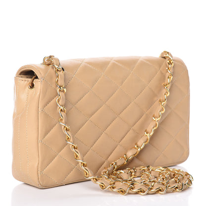 Chanel Lambskin Quilted Small Single Flap Beige 3 of 19