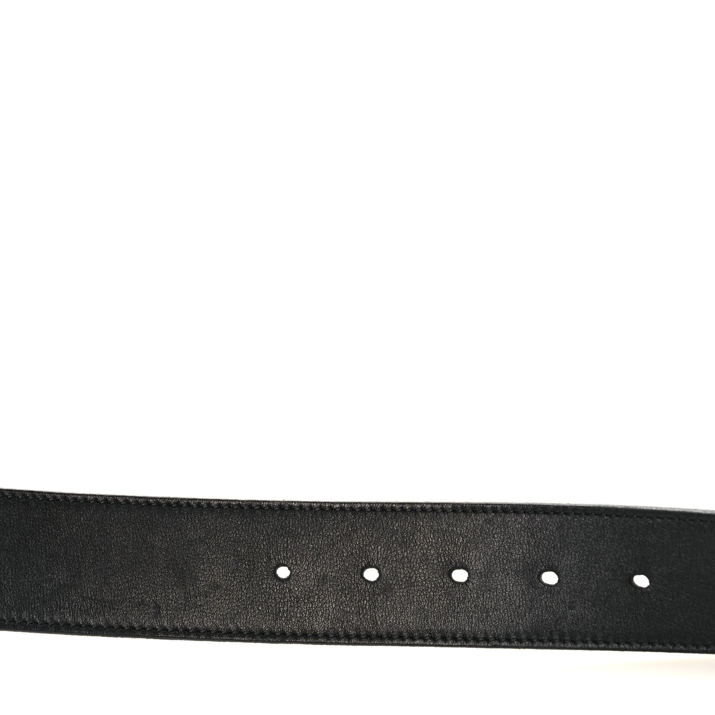 Moon Calfskin Nickel Double G 40mm Belt 95 38 Black
