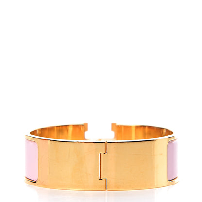 Hermes Enamel Wide Clic Clac H Bracelet GM Rose Dragee 3 of 5