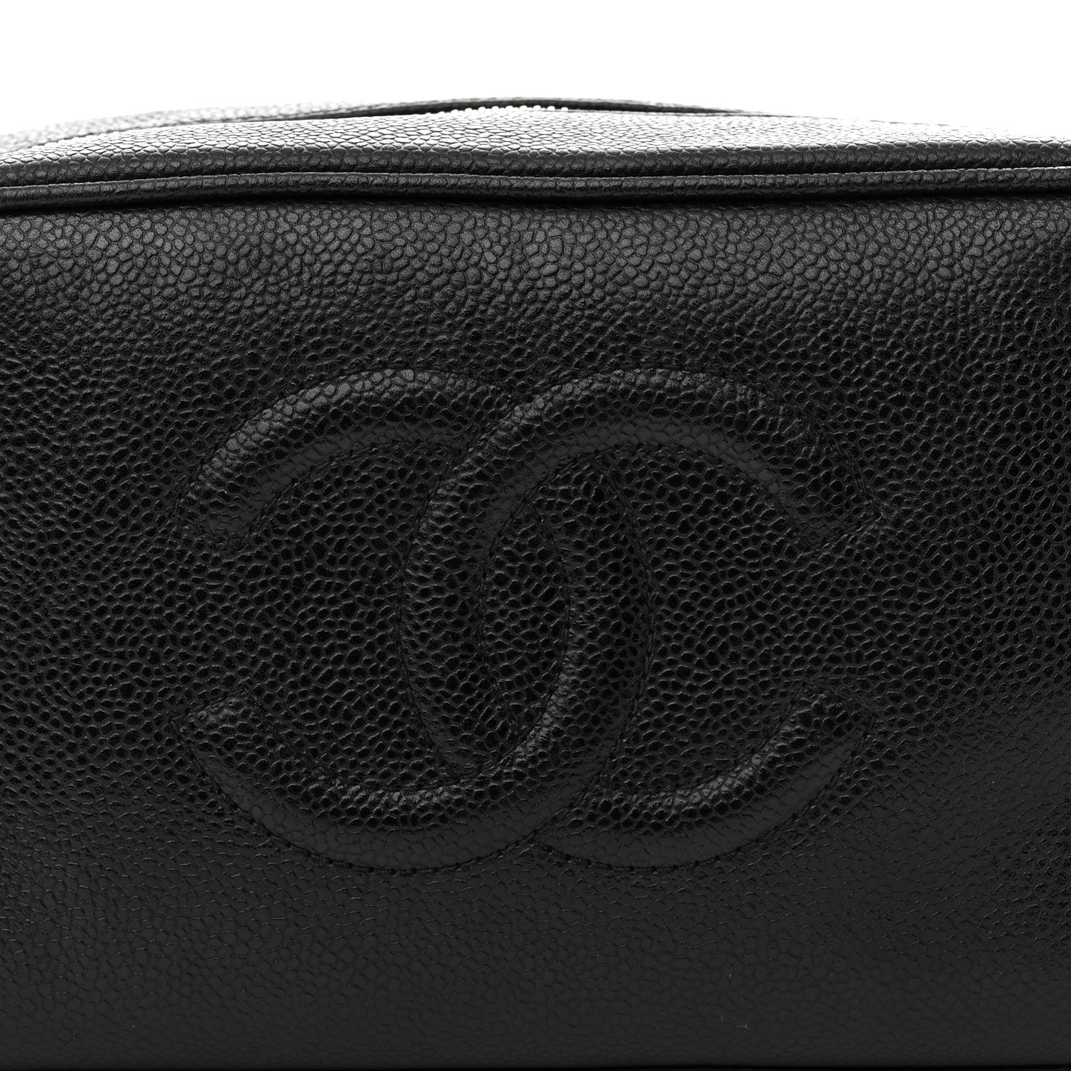Chanel Caviar Timeless CC Cosmetic Pouch Bag Black 9 of 13
