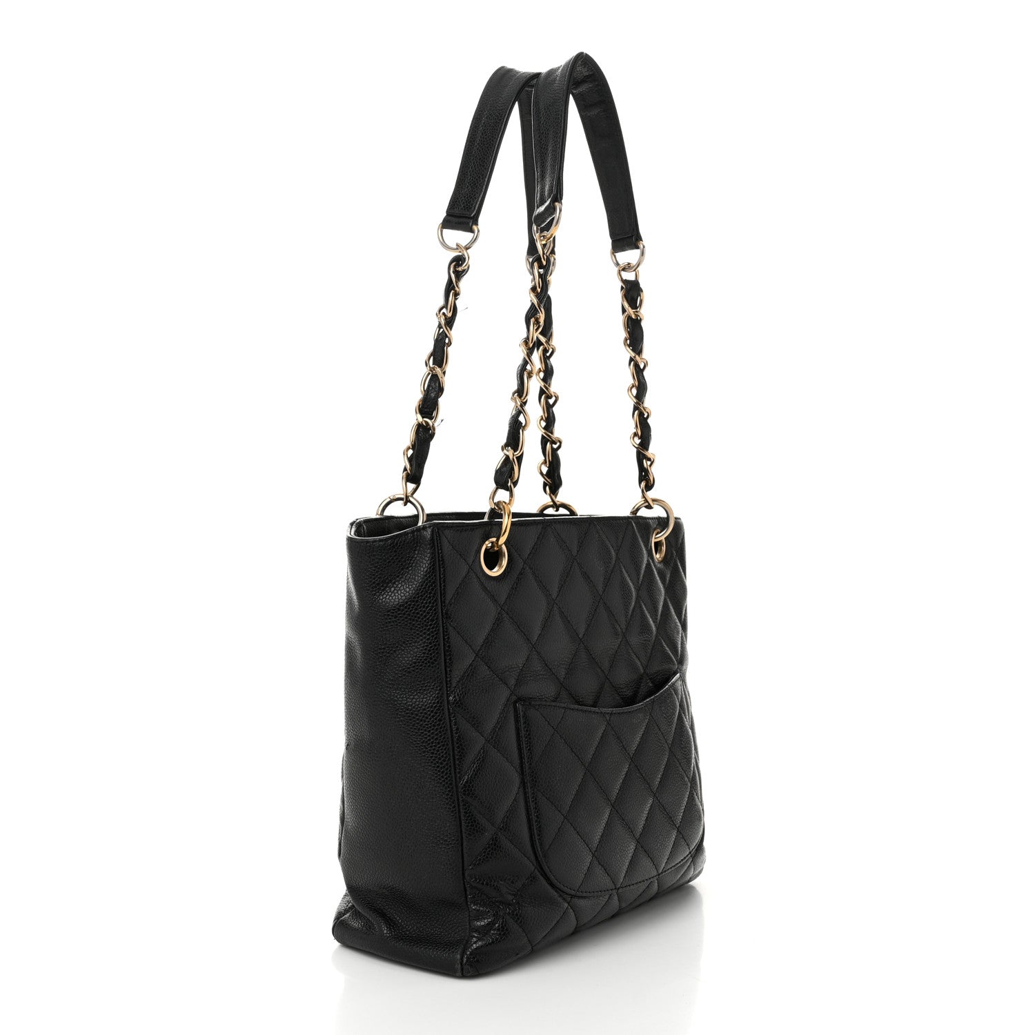 Chanel Caviar Quilted Petit Shopping Tote PST Black 3 of 13