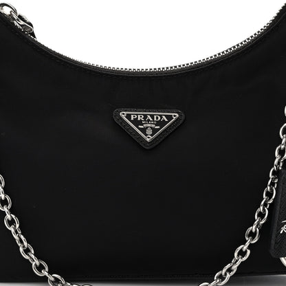 Prada Nylon Re-Edition 2005 Shoulder Bag Black 7 of 9