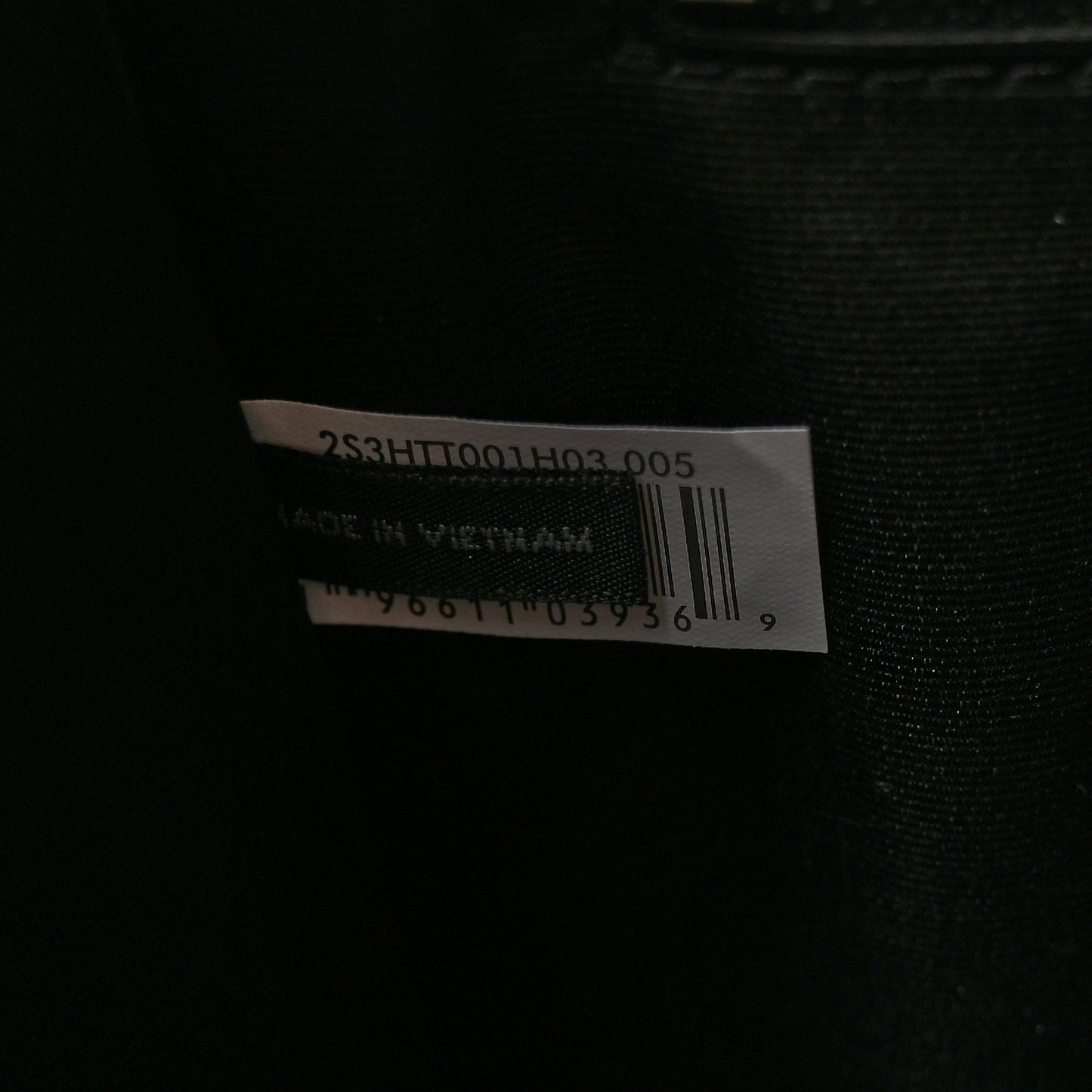 Calfskin Small The Monogram Tote Black White