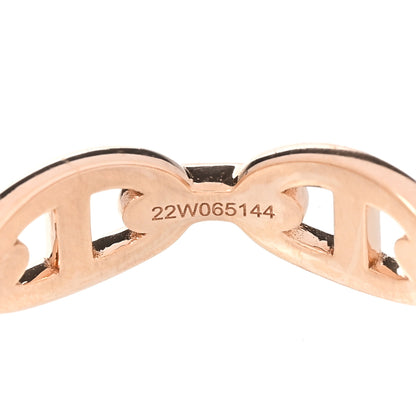 Hermes 18K Rose Gold PM Chaine d'Ancre Enchainee Ring 58 8.5 4 of 9