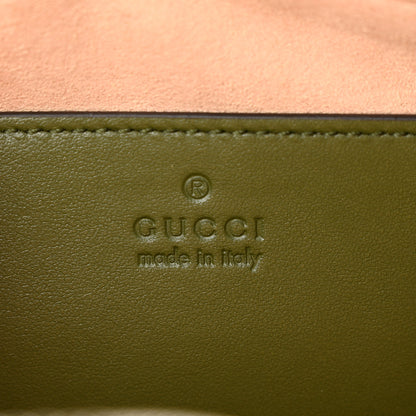 Gucci Calfskin Matelasse Aria Small GG Marmont Chain Shoulder Bag Military Wood 6 of 10