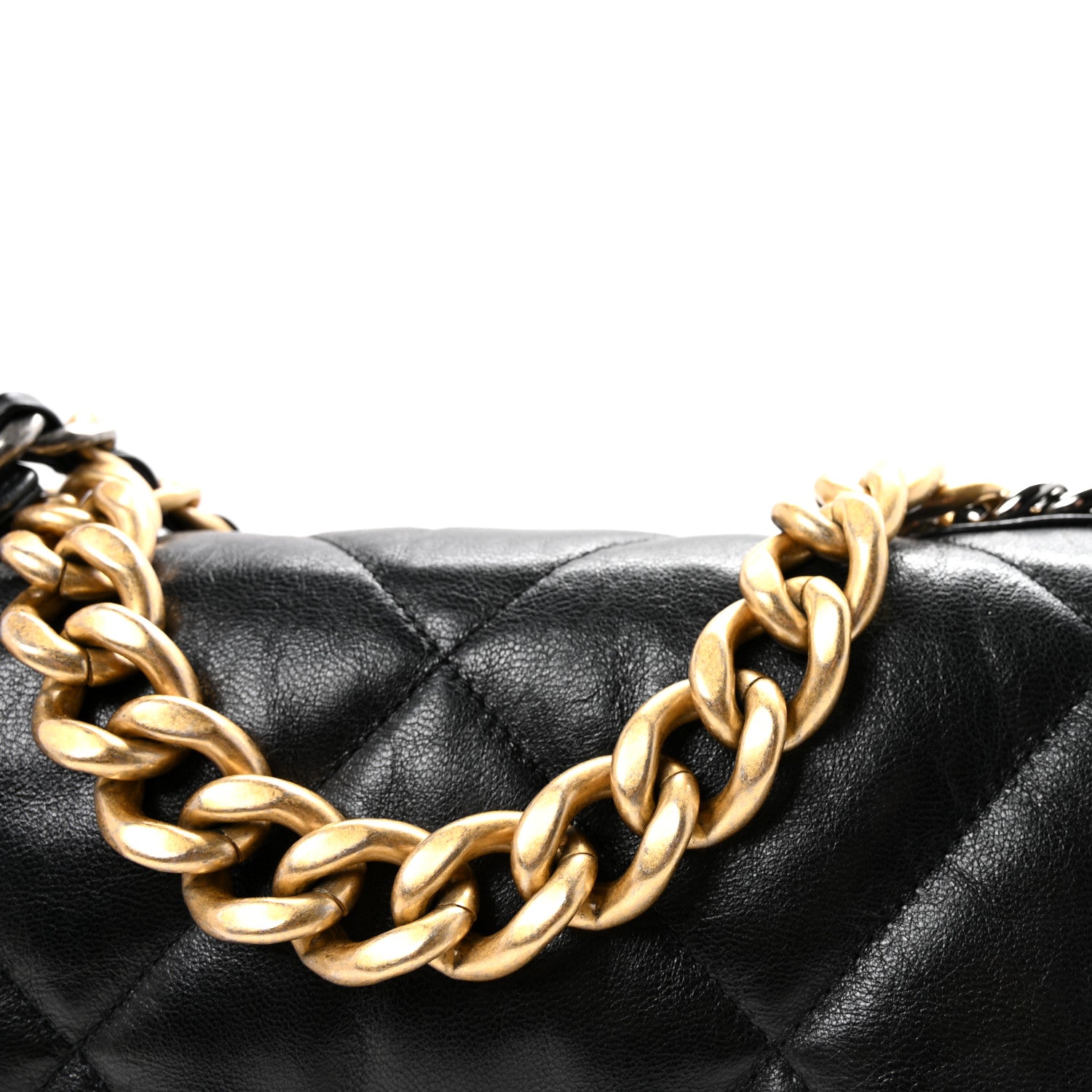 Chanel Goatskin Quilted Large Chanel 19 Flap Black 8 of 11