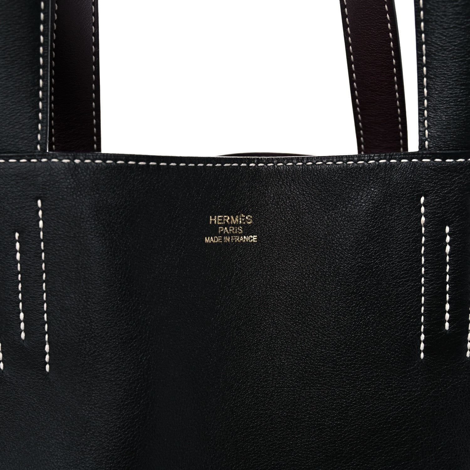 Hermes Veau Sikkim Double Sens 36 Reversible Tote Black Prune 9 of 15