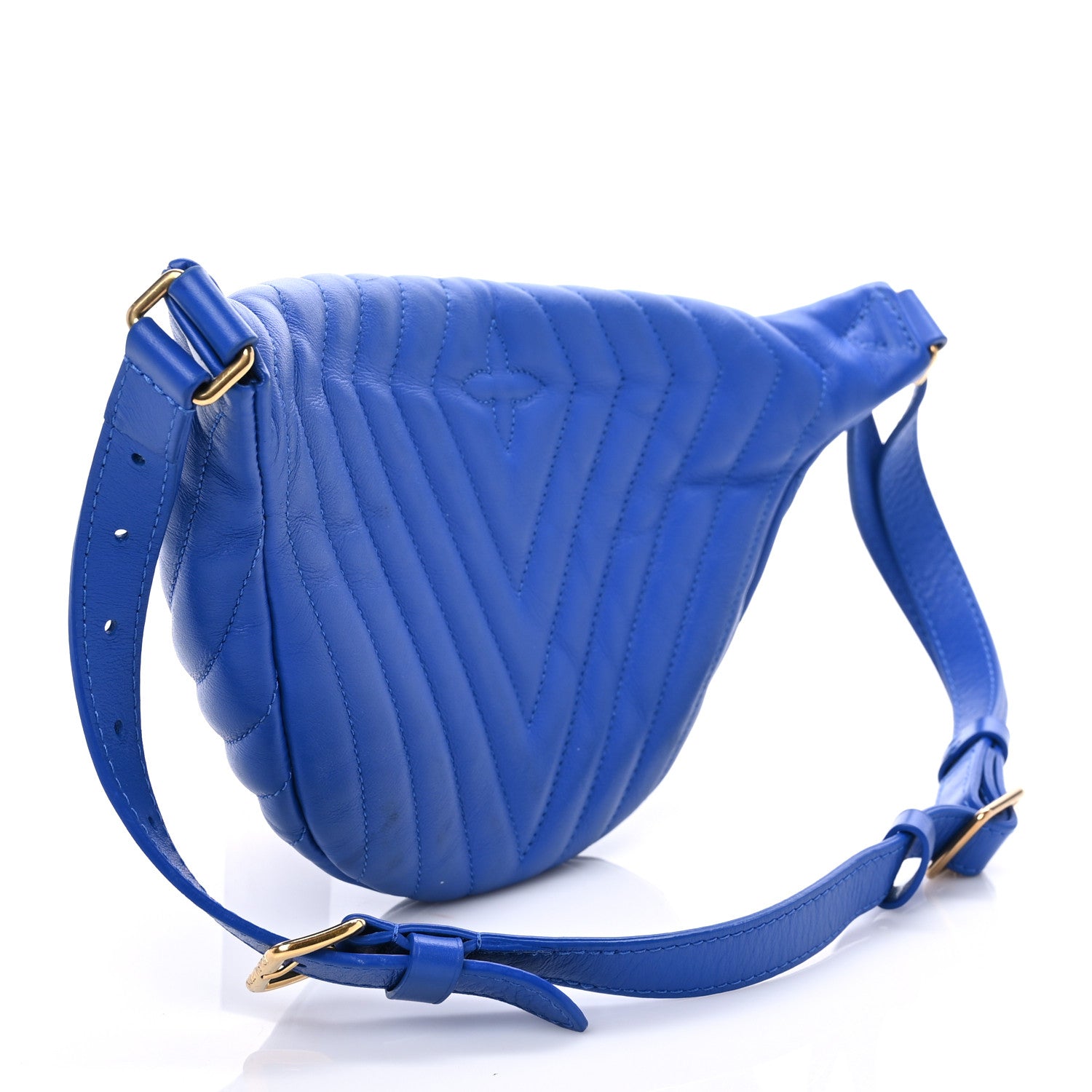 Louis Vuitton Calfskin New Wave Bumbag Blue Neon 3 of 6