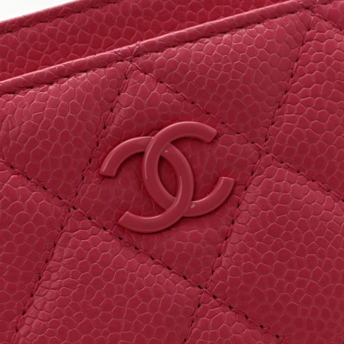 Caviar Quilted Incognito Card Holder Pink