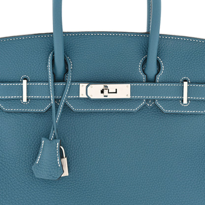 Hermes Togo Birkin 30 Blue Jean 8 of 10