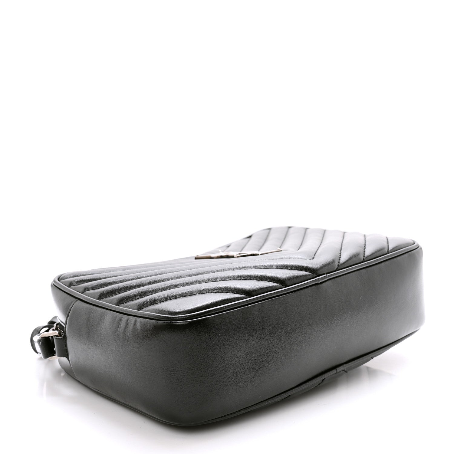 Saint Laurent Calfskin Matelasse Monogram Lou Camera Bag Black 4 of 13