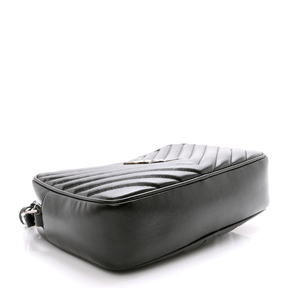 Saint Laurent Calfskin Matelasse Monogram Lou Camera Bag Black 4 of 13
